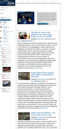 Vorschau der mobilen Webseite www.motorscene.de, Motorscene Opelpage