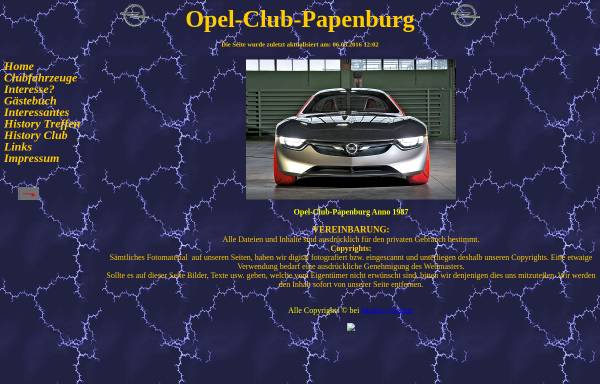 Vorschau von opelclubpapenburg.de, Opel-Club Papenburg