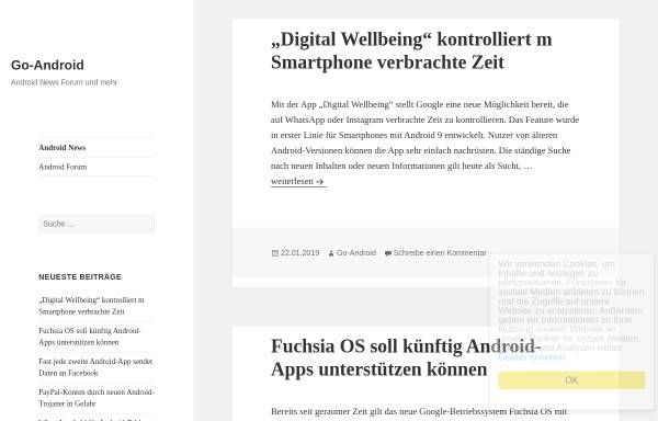Vorschau von www.go-android.de, Go Android - Nachrichtenportal und Forum