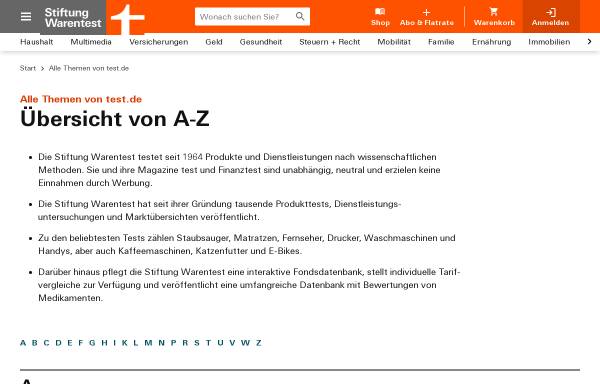 Vorschau von www.test.de, Rechner Bauen & Finanzieren - Stiftung Warentest