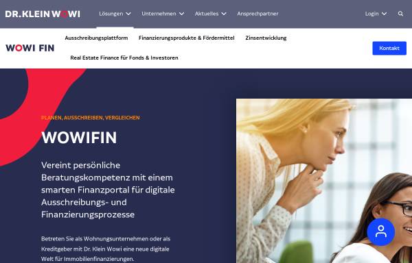 Vorschau von www.wowi.de, Wohnungswirtschaft im Netz - Finanzierung