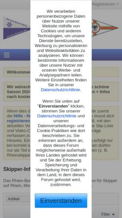 Vorschau der mobilen Webseite www.rbnetz.de, Rhein-Boot-Netz