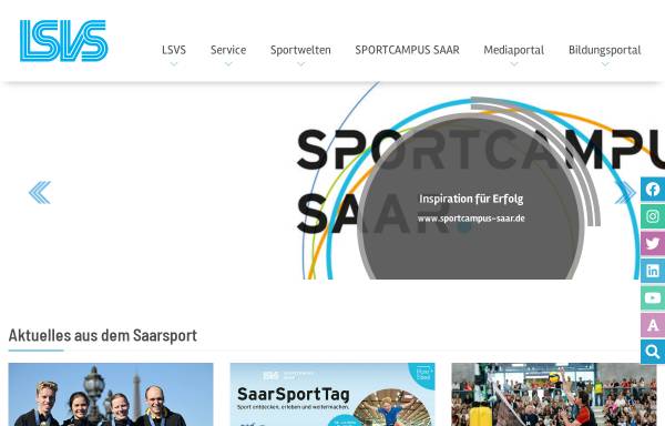 Vorschau von www.lsvs.de, Landessportverband für das Saarland