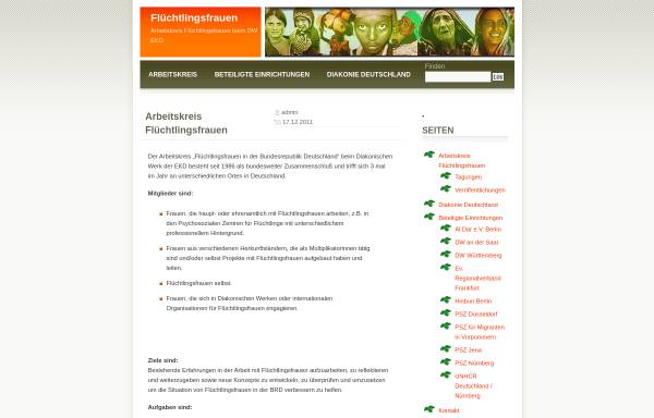 Vorschau von www.fluechtlingsfrauen.de, AK Flüchtlingsfrauen in der Bundesrepublik Deutschland