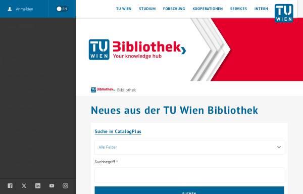 Vorschau von www.ub.tuwien.ac.at, Universitätsbibliothek der TU Wien (UBTUW)