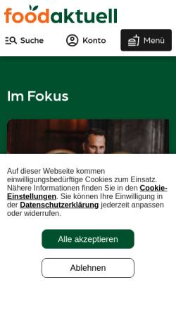Vorschau der mobilen Webseite www.foodaktuell.ch, Foodaktuell.ch