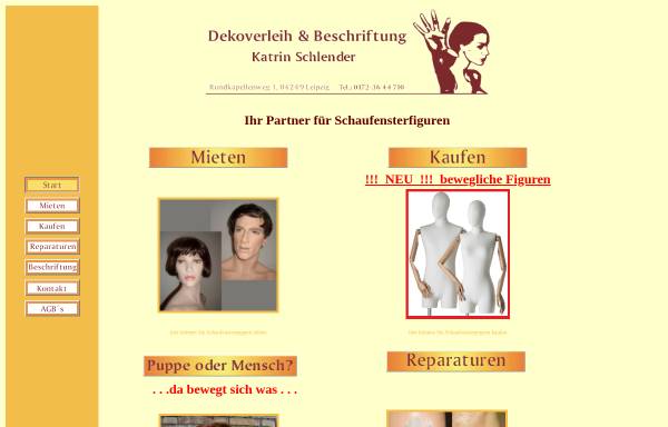 Vorschau von www.dekoverleih-und-beschriftung.de, Dekoverleih und Beschriftungen Katrin Schulz