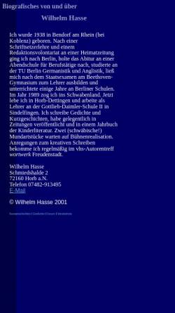 Vorschau der mobilen Webseite www.alb-neckar-schwarzwald.de, Biografisches zu Wilhelm Hasse