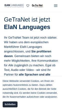 Vorschau der mobilen Webseite www.finetext.de, Finetext GmbH