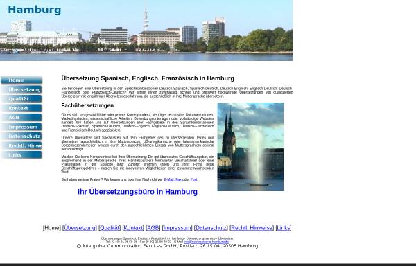 Vorschau von www.uebersetzung-hamburg.de, Interglobal Communication Services GmbH
