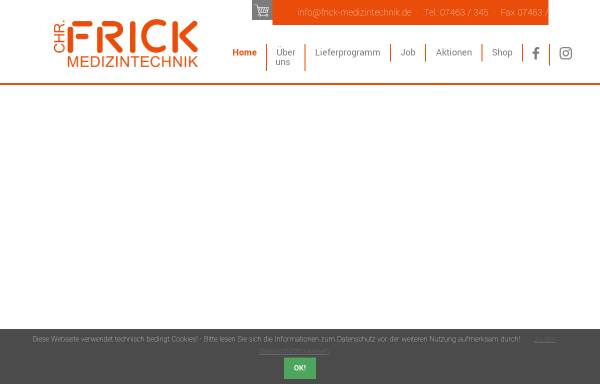 Vorschau von www.frick-medizintechnik.de, Chr. Frick Medizintechnik