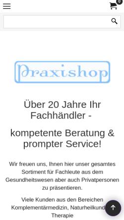 Vorschau der mobilen Webseite www.praxishop.ch, Praxishop