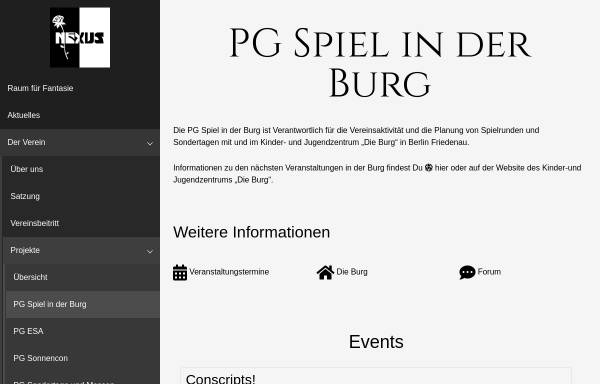 Vorschau von www.spiel-in-der-burg.de, Spiel in der Burg