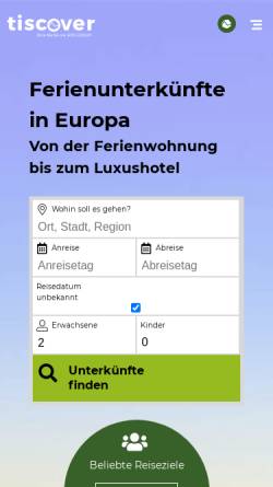 Vorschau der mobilen Webseite www.tiscover.at, Hotel und Gasthof Tannberg