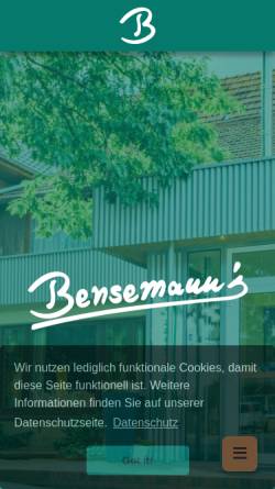Vorschau der mobilen Webseite www.bensemann.de, Bensemann's Gasthaus