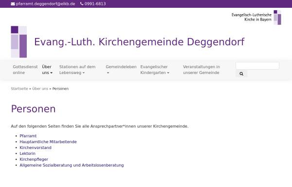 Vorschau von www.deggendorf-evangelisch.de, Evangelische Kirchengemeinde Deggendorf