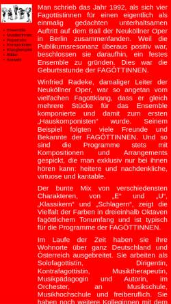 Vorschau der mobilen Webseite www.fagoettinnen.de, Die Fagöttinnen