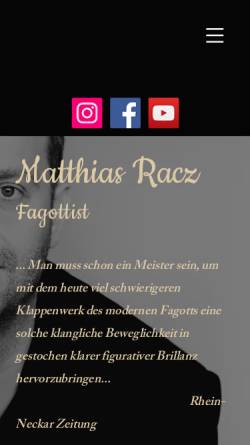 Vorschau der mobilen Webseite www.matthiasracz.de, Racz, Matthias