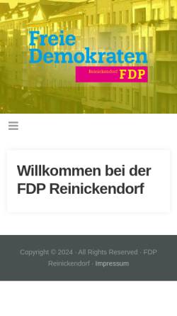 Vorschau der mobilen Webseite www.fdp-reinickendorf.de, FDP Reinickendorf
