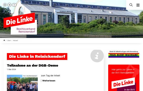 Vorschau von www.die-linke-reinickendorf.de, Die Linke. Reinickendorf