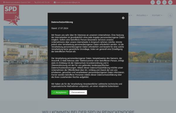 Vorschau von spd-reinickendorf.de, SPD Reinickendorf