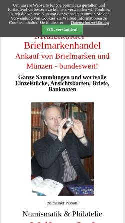 Vorschau der mobilen Webseite www.briefmarkenankauf-muenzenankauf.de, Wolfgang Graf