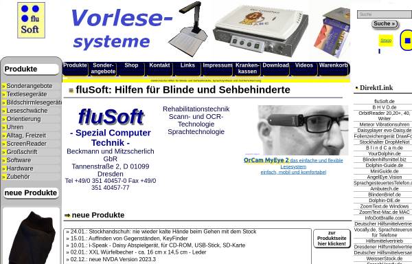 Vorschau von www.flusoft.de, FluSoft, Ulf Beckmann und Jan Mitzscherlich