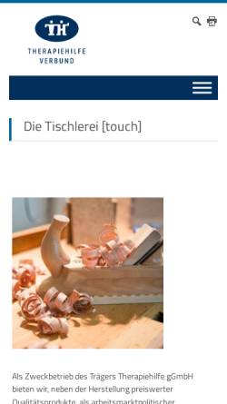 Vorschau der mobilen Webseite www.touch-hh.de, Touch - Integrative Blindenhilfsmittel