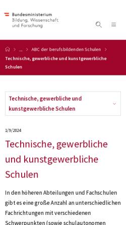 Vorschau der mobilen Webseite www.htl.at, HTL Braunau