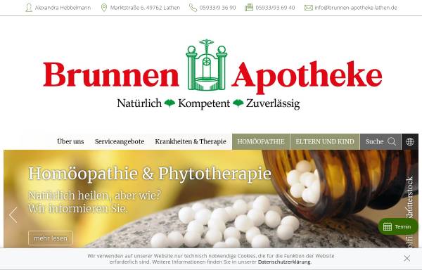 Vorschau von www.brunnen-apotheke-lathen.de, Brunnen-Apotheke