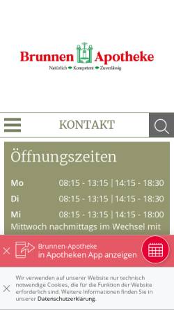 Vorschau der mobilen Webseite www.brunnen-apotheke-lathen.de, Brunnen-Apotheke