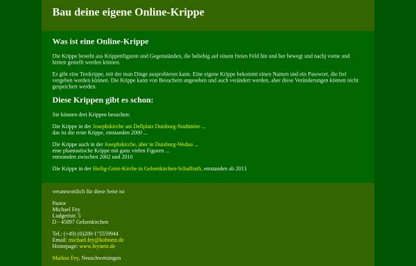 Vorschau von www.kirche-online-bauen.de, Krippen bauen