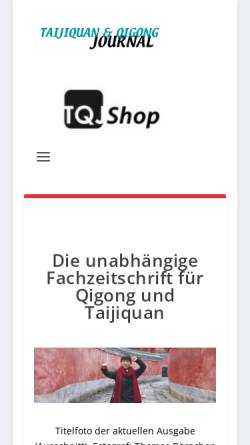 Vorschau der mobilen Webseite tqj.de, Taijiquan & Qigong Journal