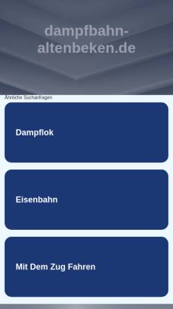 Vorschau der mobilen Webseite www.dampfbahn-altenbeken.de, Dampfgartenbahn
