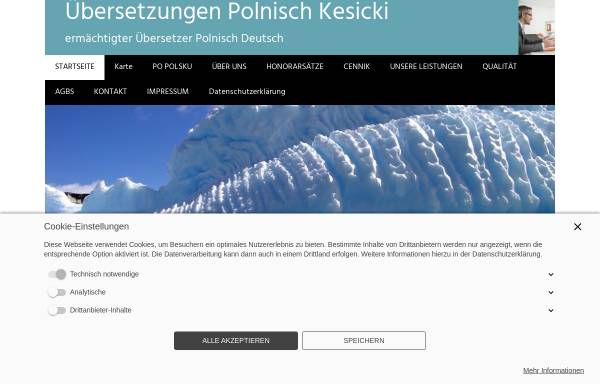 Vorschau von www.kesicki.de, Polnisch-Übersetzungen Kesicki