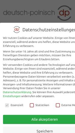 Vorschau der mobilen Webseite www.deutsch-polnisch.de, Schwierz Übersetzungen, Inh. Sabina Schwierz