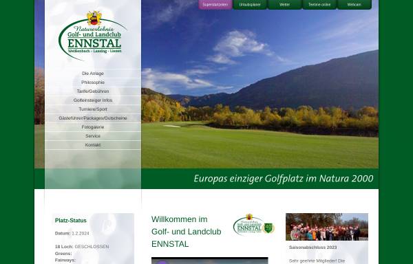 Vorschau von www.glcennstal.at, Golfclub Ennstal