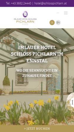 Vorschau der mobilen Webseite www.pichlarn.at, Golfclub Schloss Pichlarn