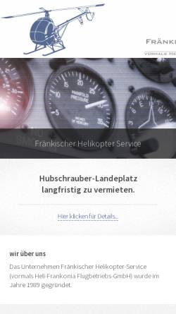 Vorschau der mobilen Webseite www.heli-frankonia.de, Heli-Frankonia Flugbetriebs-GmbH