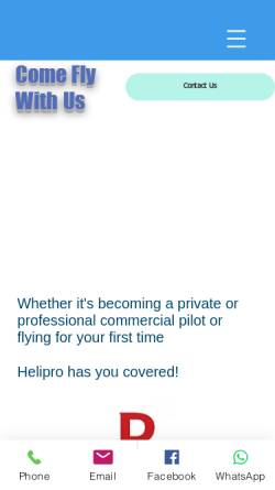 Vorschau der mobilen Webseite www.helitraining.com, Helipro Inc.