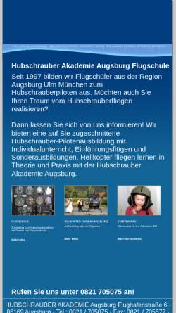 Vorschau der mobilen Webseite www.hubschrauber-akademie.de, Hubschrauber Akademie