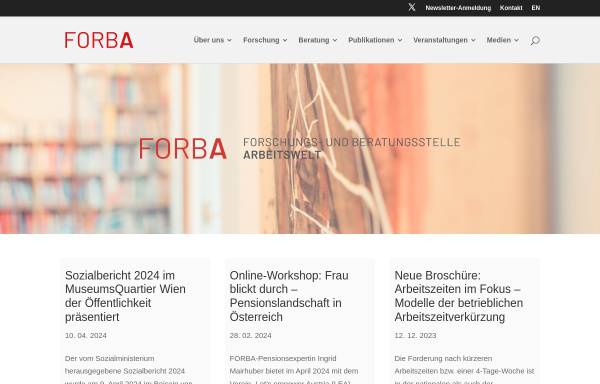 Vorschau von www.forba.at, Forschungs- und Beratungsstelle Arbeitswelt e.V. (FORBA)