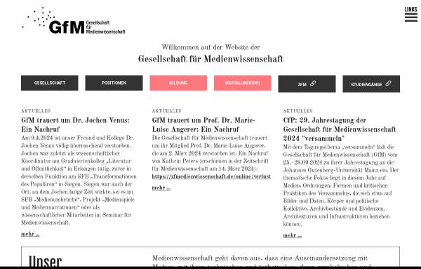 Gesellschaft für Medienwissenschaft e.V. (GfM)