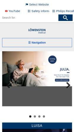 Vorschau der mobilen Webseite www.hul.de, Heinen + Löwenstein GmbH