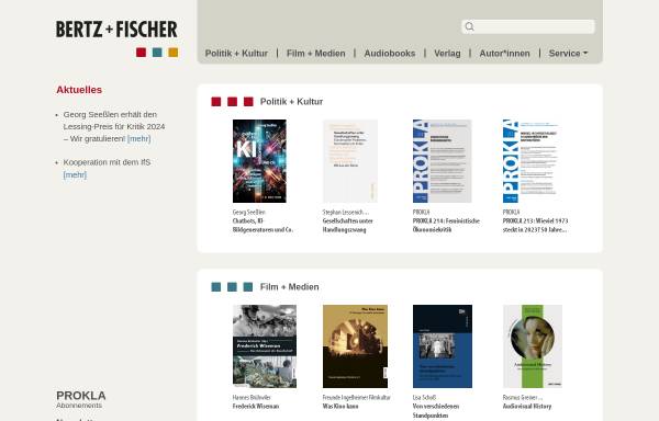Vorschau von www.bertz-fischer.de, Bertz Verlag GbR