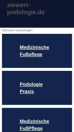 Vorschau der mobilen Webseite www.siewert-podologie.de, Fußpflegepraxis Siewert