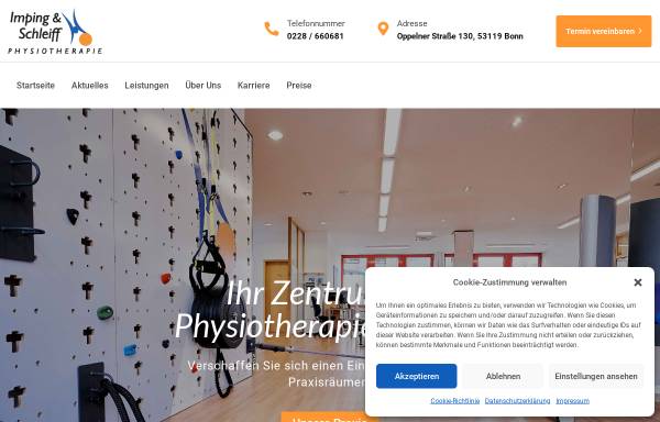 Vorschau von www.imping-schleiff.de, Imping & Schleiff, Praxis für Physiotherapie