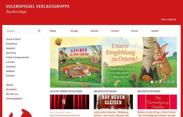 Vorschau von www.eulenspiegel.com, Eulenspiegel Verlagsgruppe