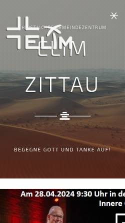 Vorschau der mobilen Webseite www.elim-zittau.de, Christliches Gemeindezentrum Elim