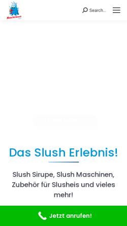 Vorschau der mobilen Webseite www.slush.de, Slush Eisgetränke Hubertus Didam